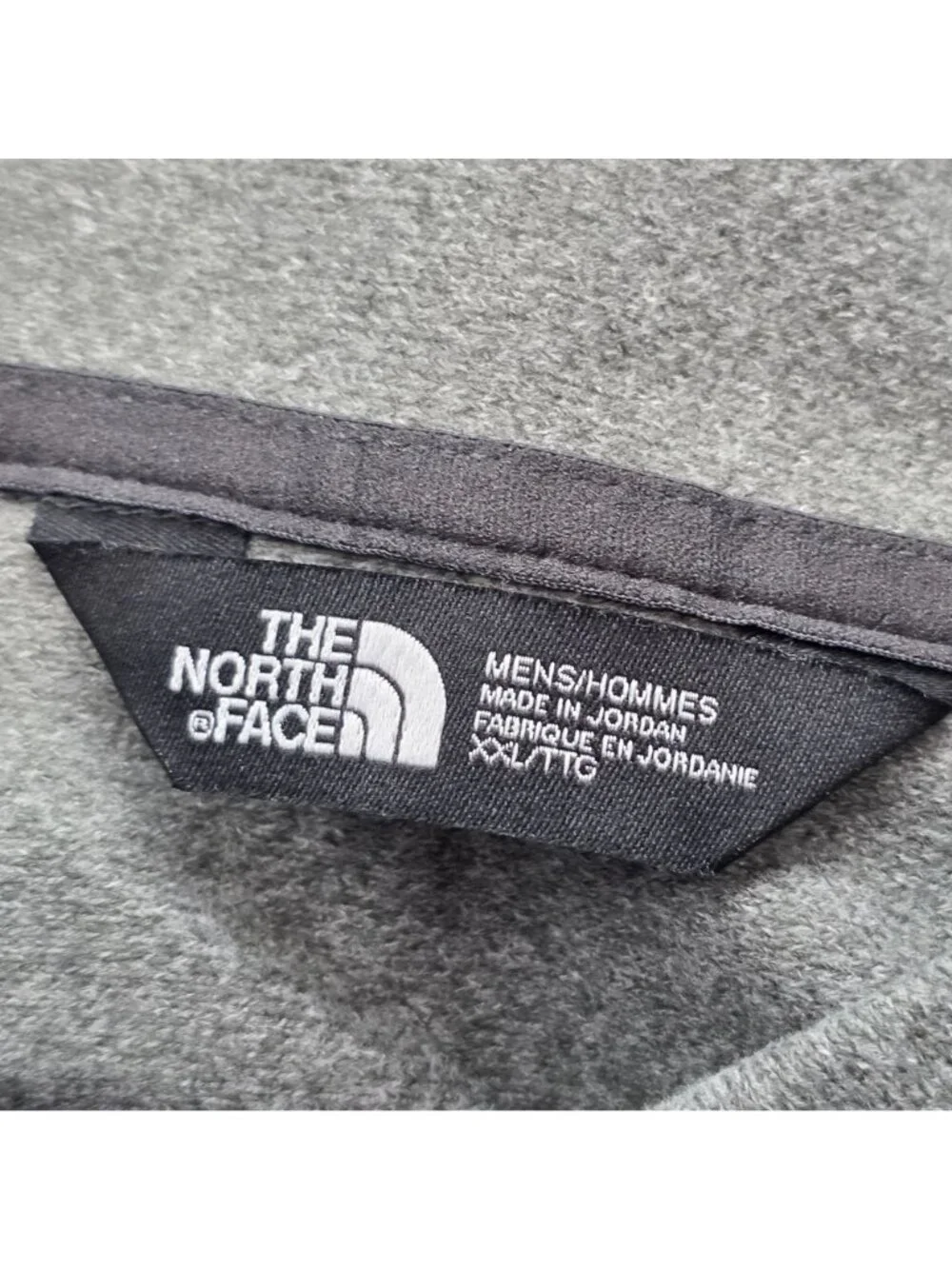 Mens The North Face Heather Gray Tech 1/4 Zip Fleece Pullover Long Sleeve XXL